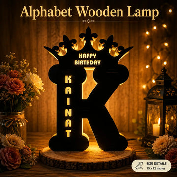 Wooden LED Alphabet Lamp
